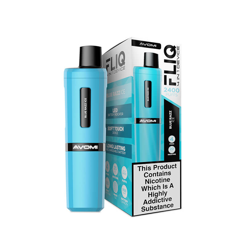 Avomi Fliq 4 in 1 vape kit blue razz ice