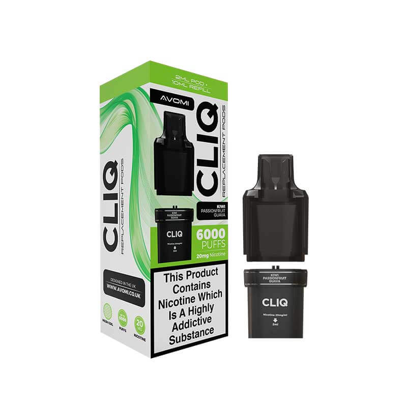 Avomi Cliq Prefilled Pods kiwi passionfruit guava
