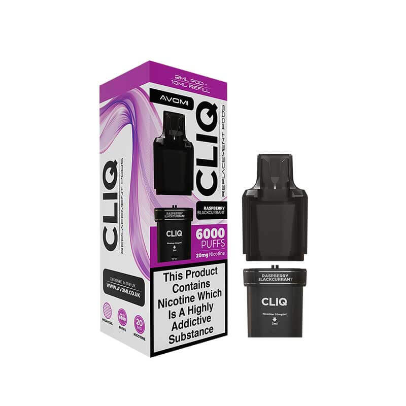 Avomi Cliq Prefilled Pod raspberry blackcurrant