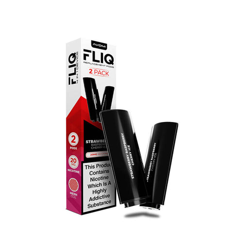 Avomi Fliq Prefilled Pods strawberry raspberry cherry ice