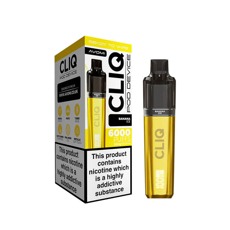 Avomi CLIQ Prefilled Vape Pod Kit - Banana Ice Edition