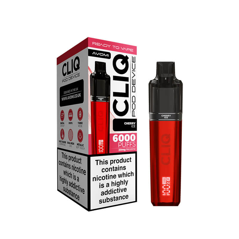Avomi CLIQ Prefilled Vape Pod Kit - Cherry Ice Edition