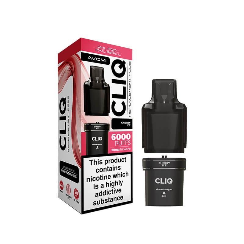 Avomi CLIQ Replacement Prefilled Pod + Refill – Cherry Ice