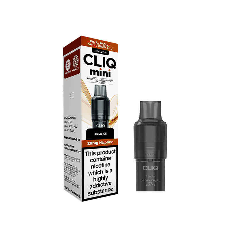 Avomi CLIQ Mini Replacement Prefilled Pod + Refill – Cola Ice