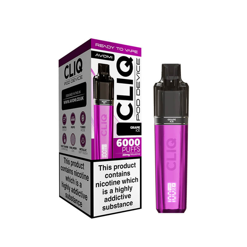 Avomi CLIQ Prefilled Vape Pod Kit - Grape Ice Edition