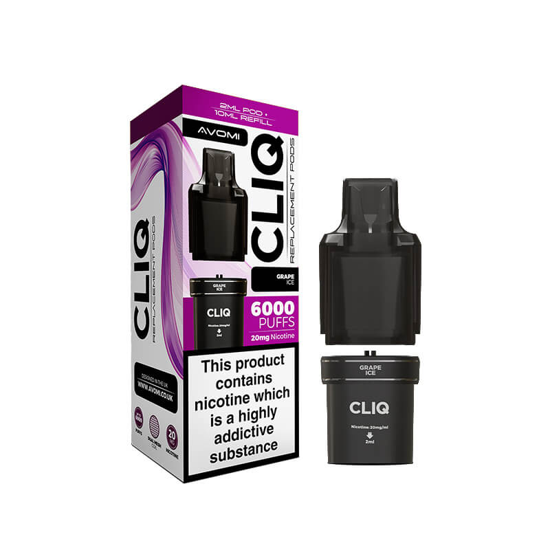 Avomi CLIQ Replacement Prefilled Pod + Refill –  Grape Ice