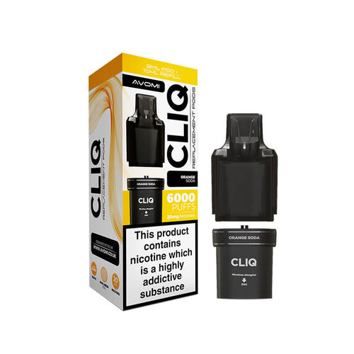 Avomi Cliq Replacement Prefilled Pod + Refill – Orange Soda