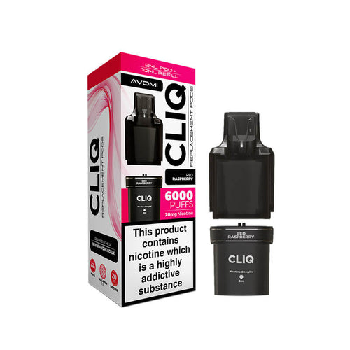Avomi Cliq Replacement Prefilled Pod + Refill – Red Raspberry