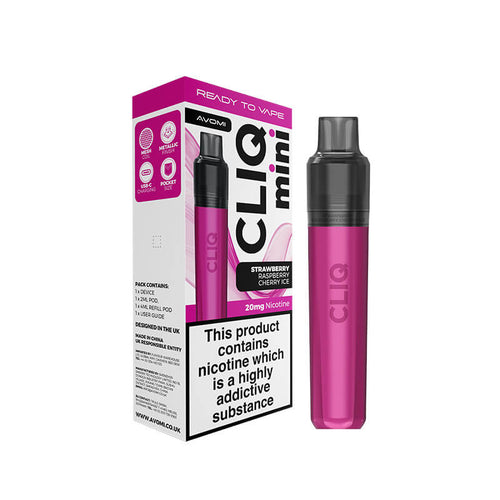 Avomi CLIQ Mini Prefilled Pod Kit - Strawberry Raspberry Cherry Ice