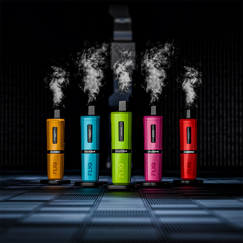 group of Avomi Fliq vape kits
